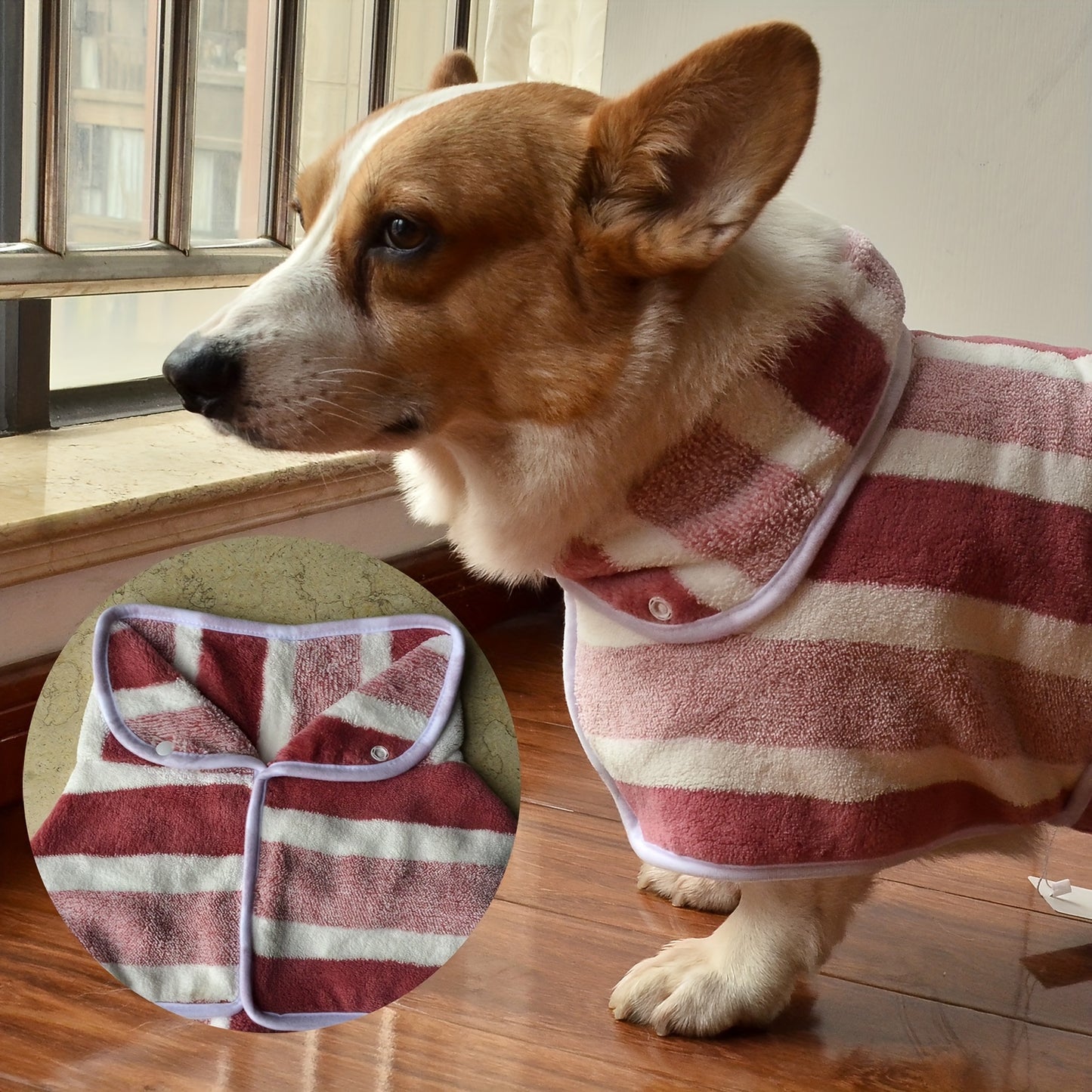 "Splash Snuggler" Super Absorbent Dog Bathrobe