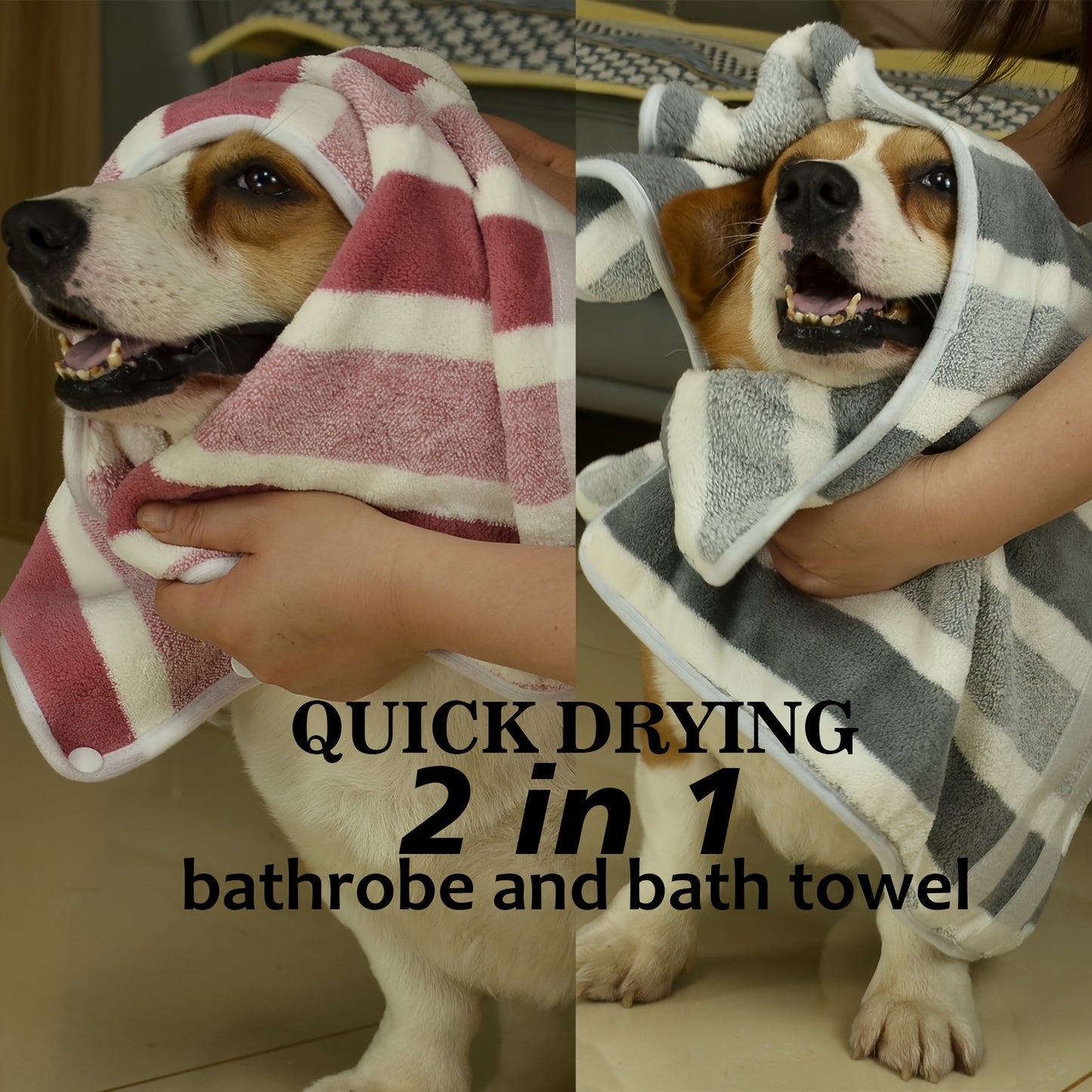"Splash Snuggler" Super Absorbent Dog Bathrobe