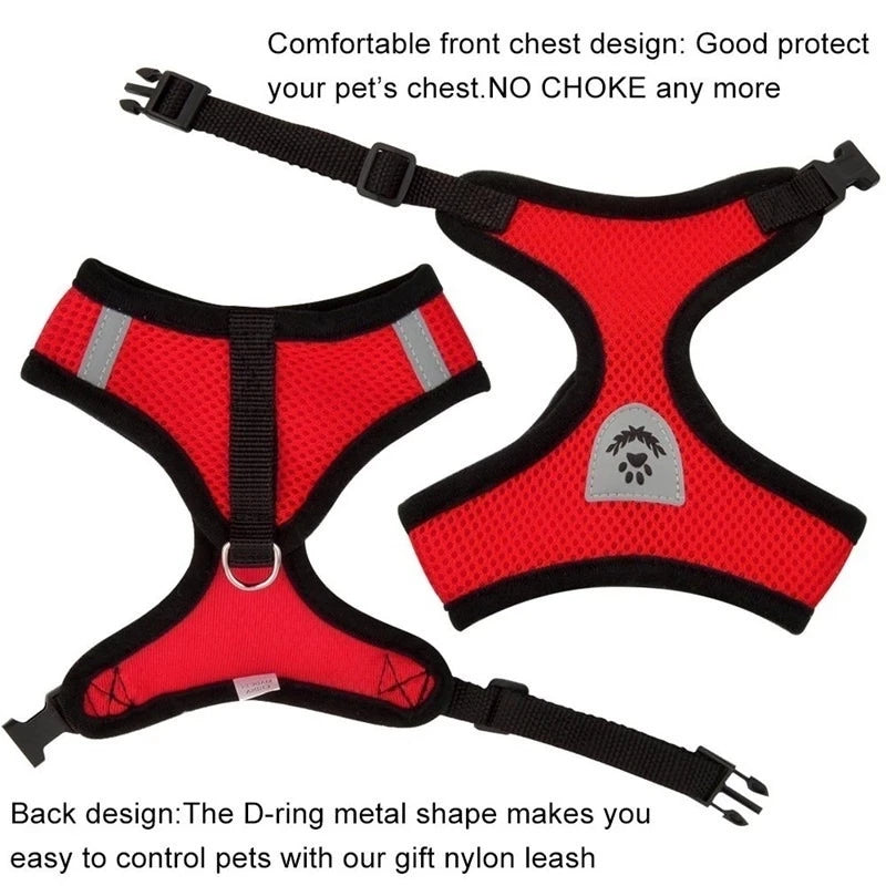 AirFlex Mesh Pet Harness – Adjustable, Reflective & Breathable
