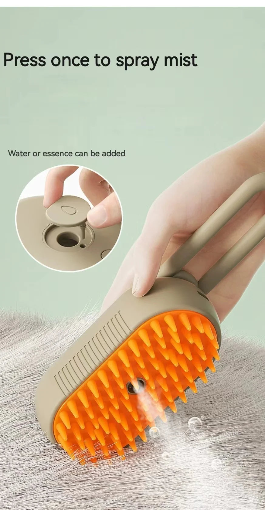 3-in-1 Steam Grooming Brush