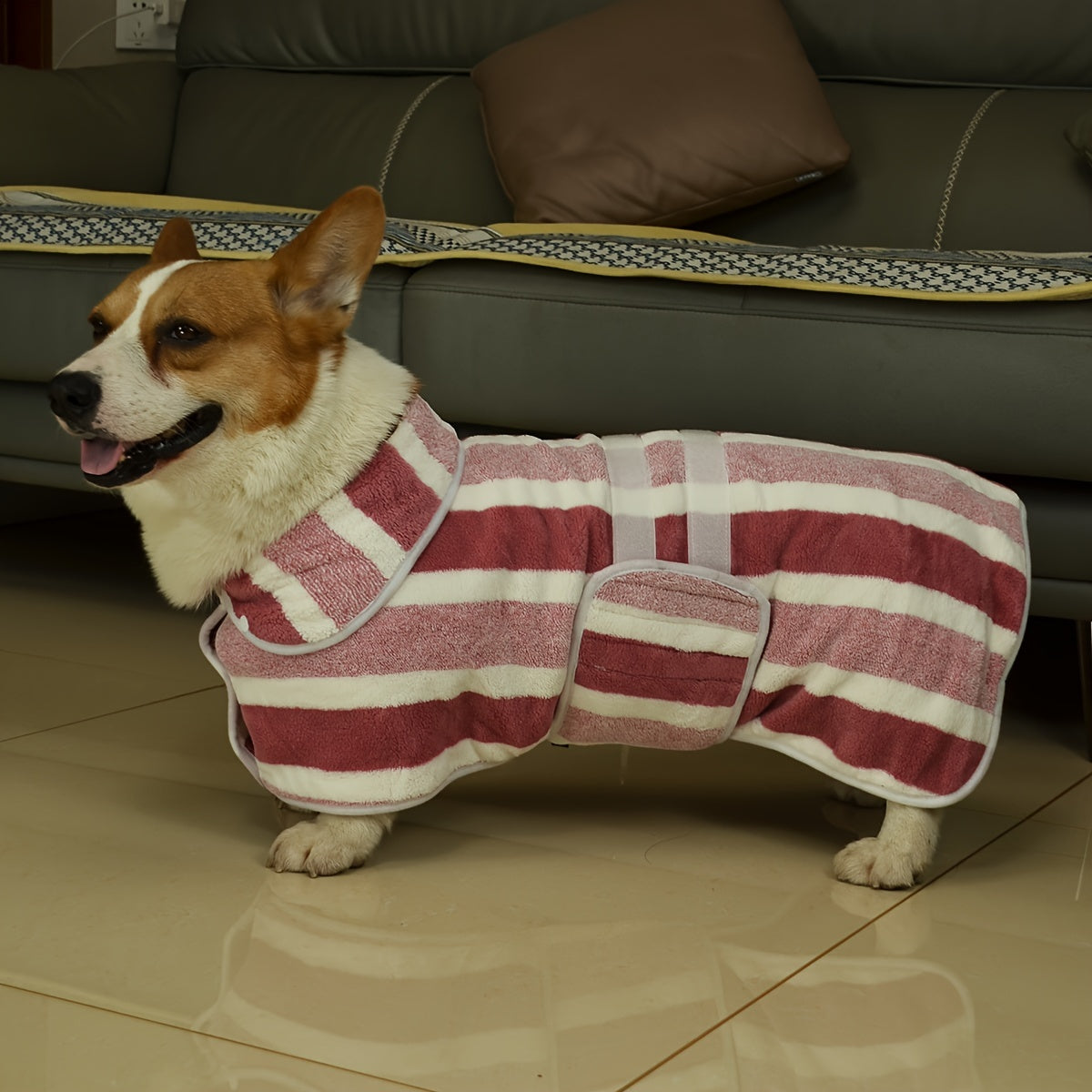 "Splash Snuggler" Super Absorbent Dog Bathrobe
