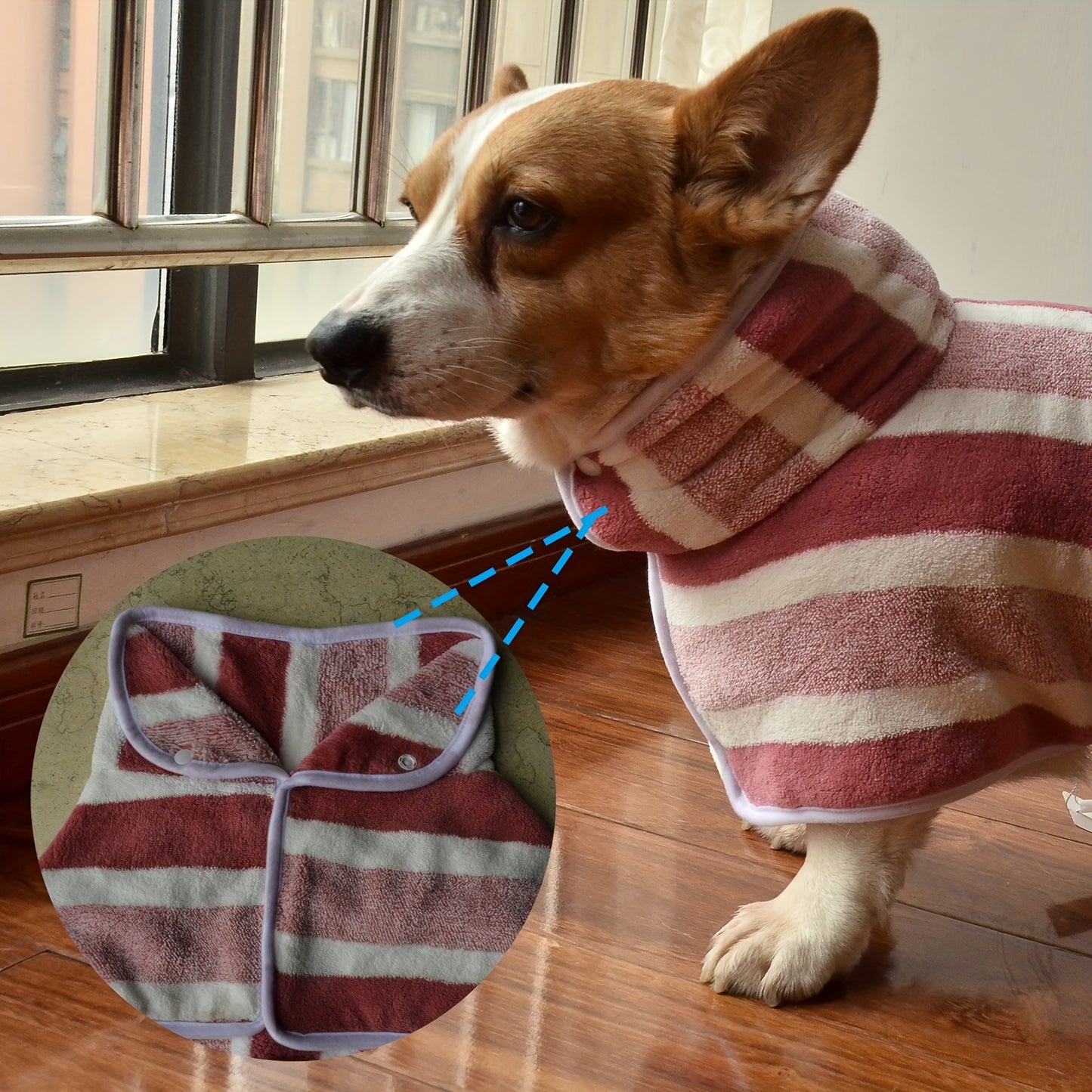"Splash Snuggler" Super Absorbent Dog Bathrobe