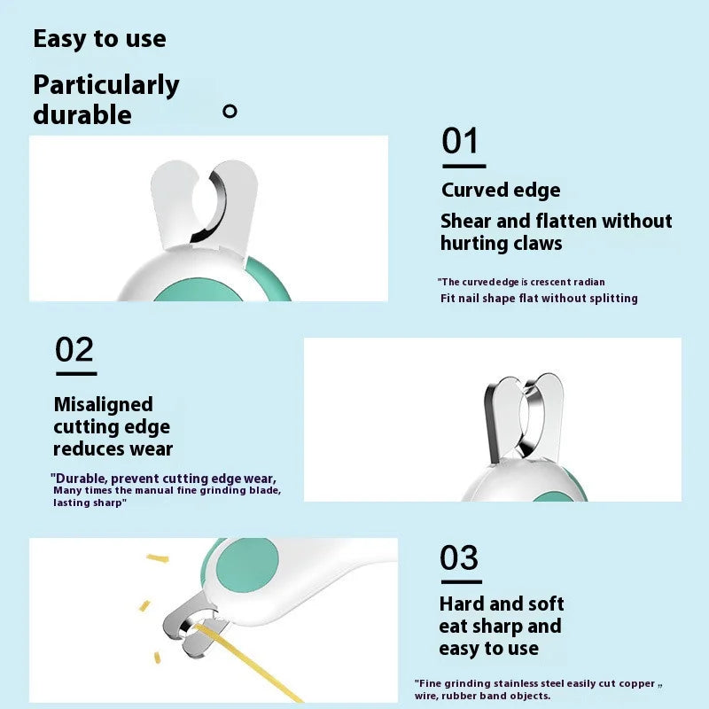 SafeTrim Pet Nail Clipper with LED Light